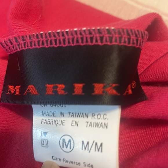 Vintage 1980’s Marika leotard high cut bright pink fuchsia workout womens size M - Picture 8 of 8